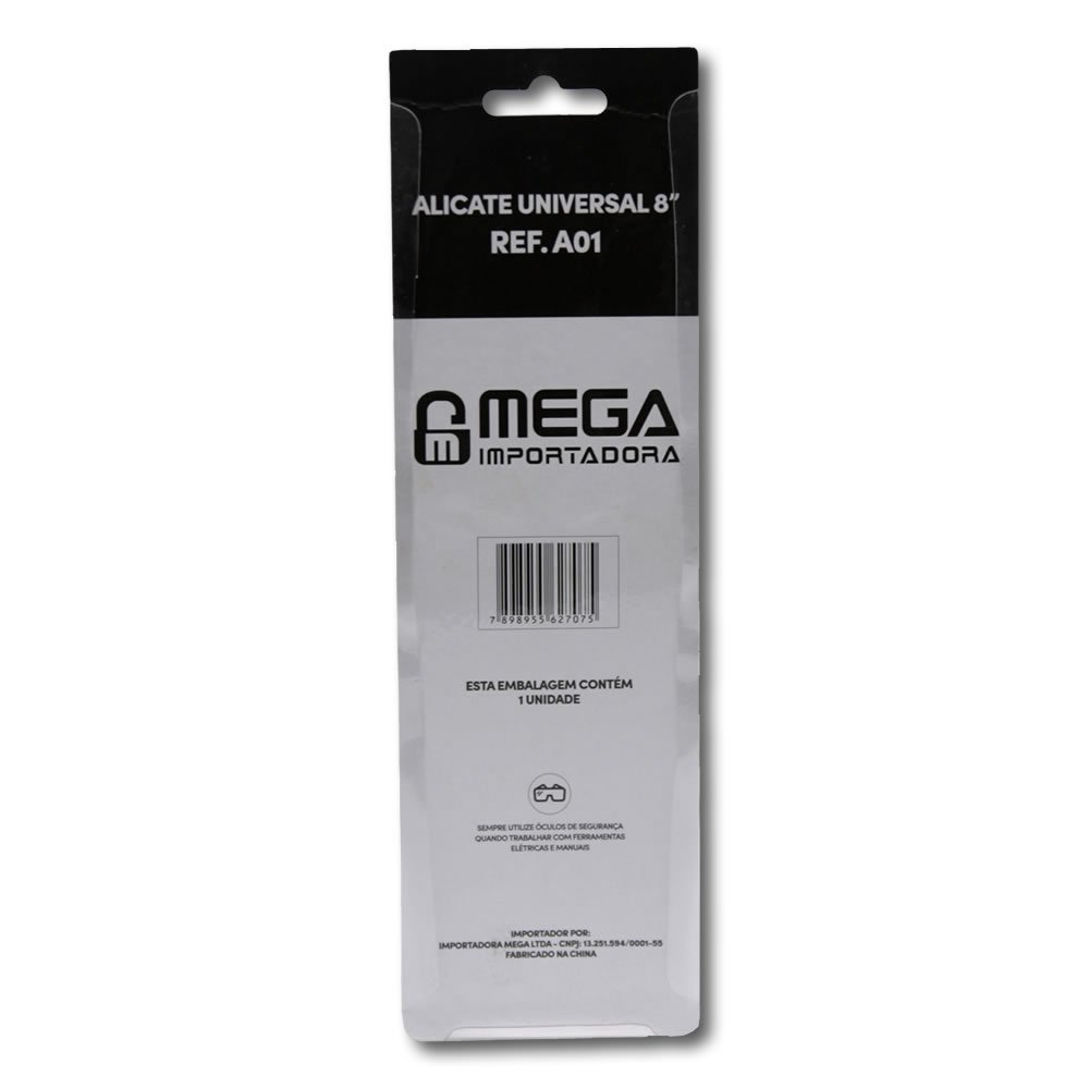Alicate Universal 8" Encartelado Mega