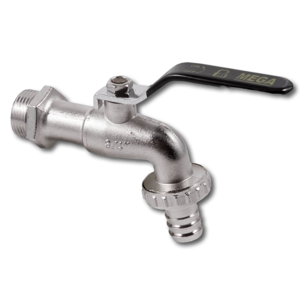 Torneira Esfera Cabo Preto 3/4" - Mega
