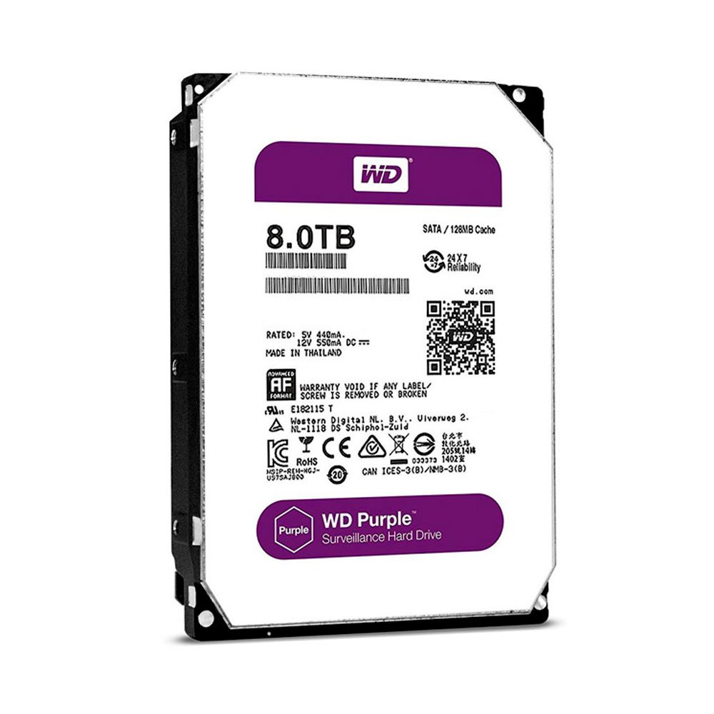 Hdd Wd Purple 8 Tb Para Seguranca / Vigilancia / Dvr - Wd82purz