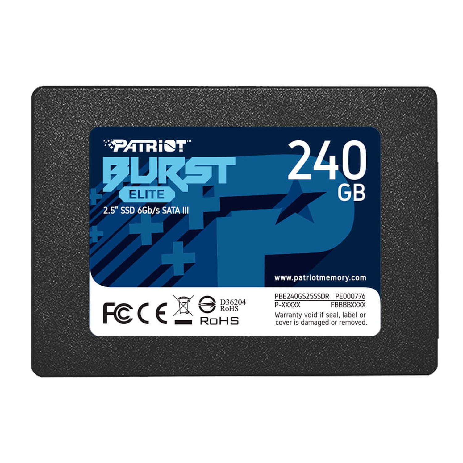 Ssd Patriot Burst Elite, 2.5" Sata Iii, Leitura 450Mb/S, Gravação 320Mb/S - Pbe240gs25ssdr | 240Gb Go - 801793