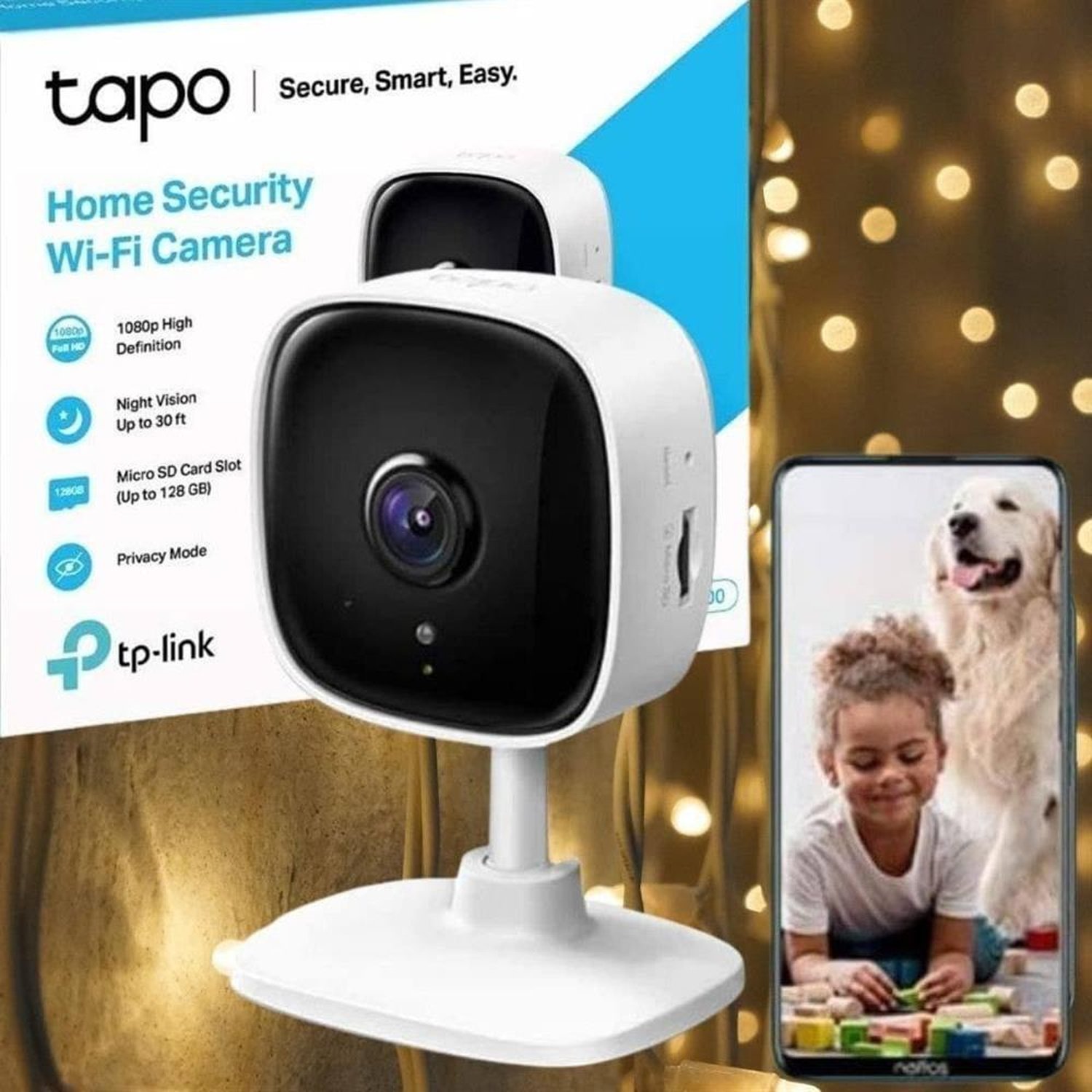 Camera Wi-fi Tp-link De Monitoramento Full Hd Tapo C100
