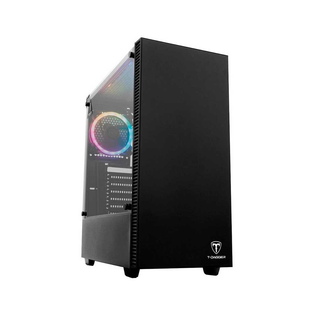 Gabinete Gamer T-Dagger Cube Vidro Temperado Preto T-TGC305BK
