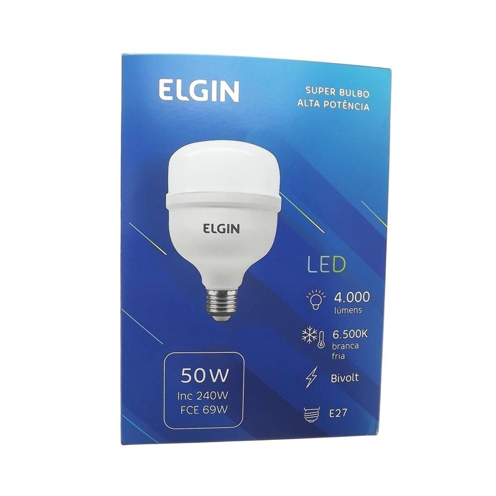 Lâmpada Super Bulbo Led 50 W Branca Fria Bivolt Elgin