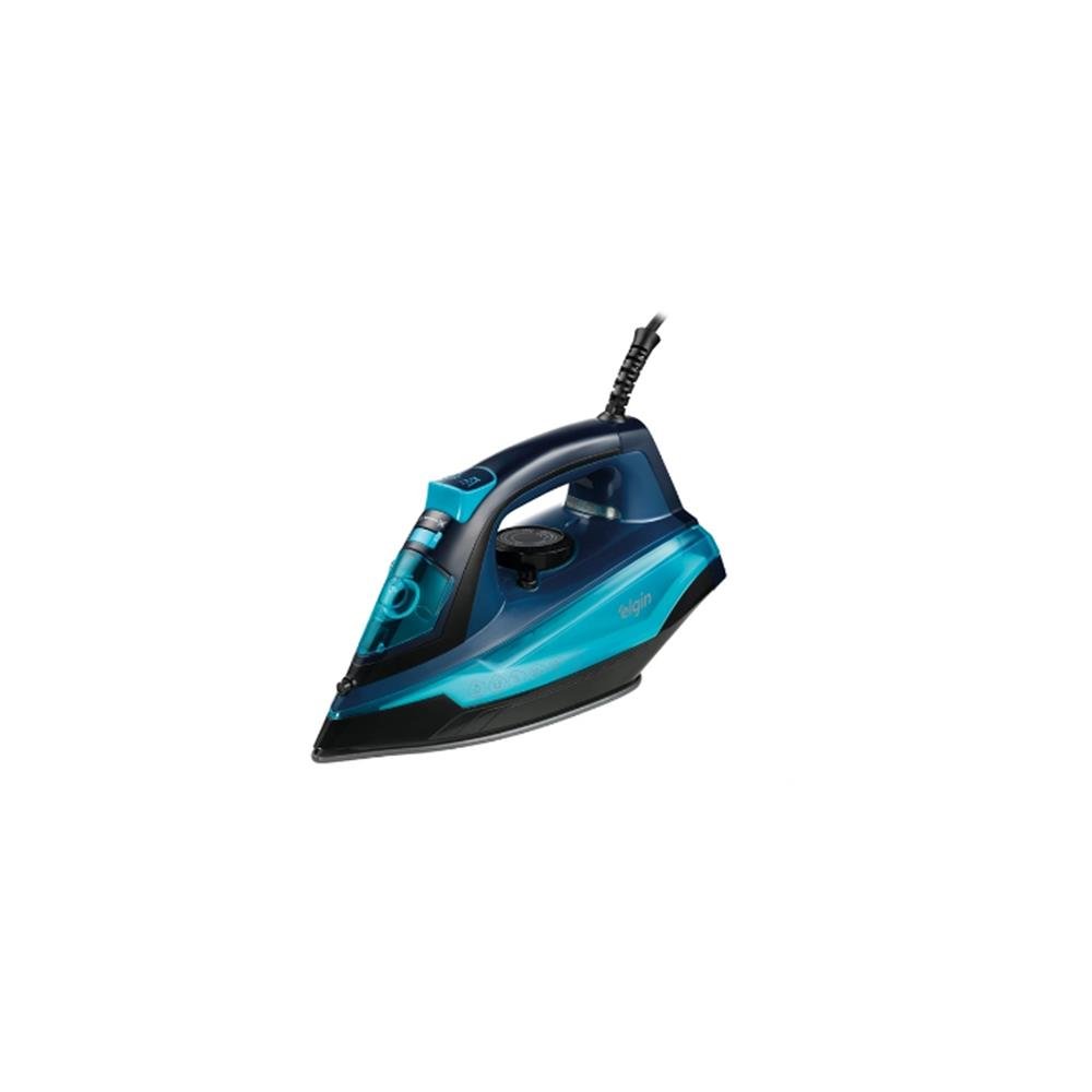 Ferro de Passar a Vapor Iron Steam Pro 1400W Elgin 127V Preto e Azul Elgin