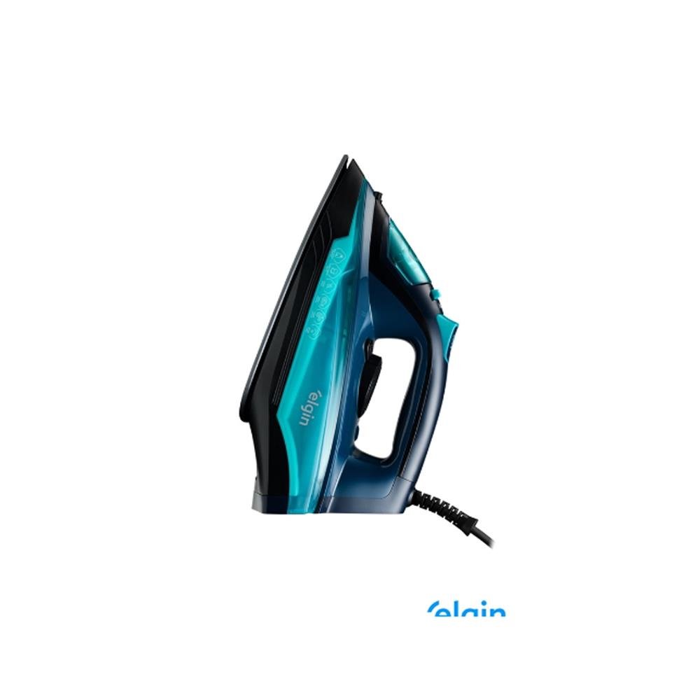 Ferro de Passar a Vapor Iron Steam Pro 1400W Elgin 127V Preto e Azul Elgin