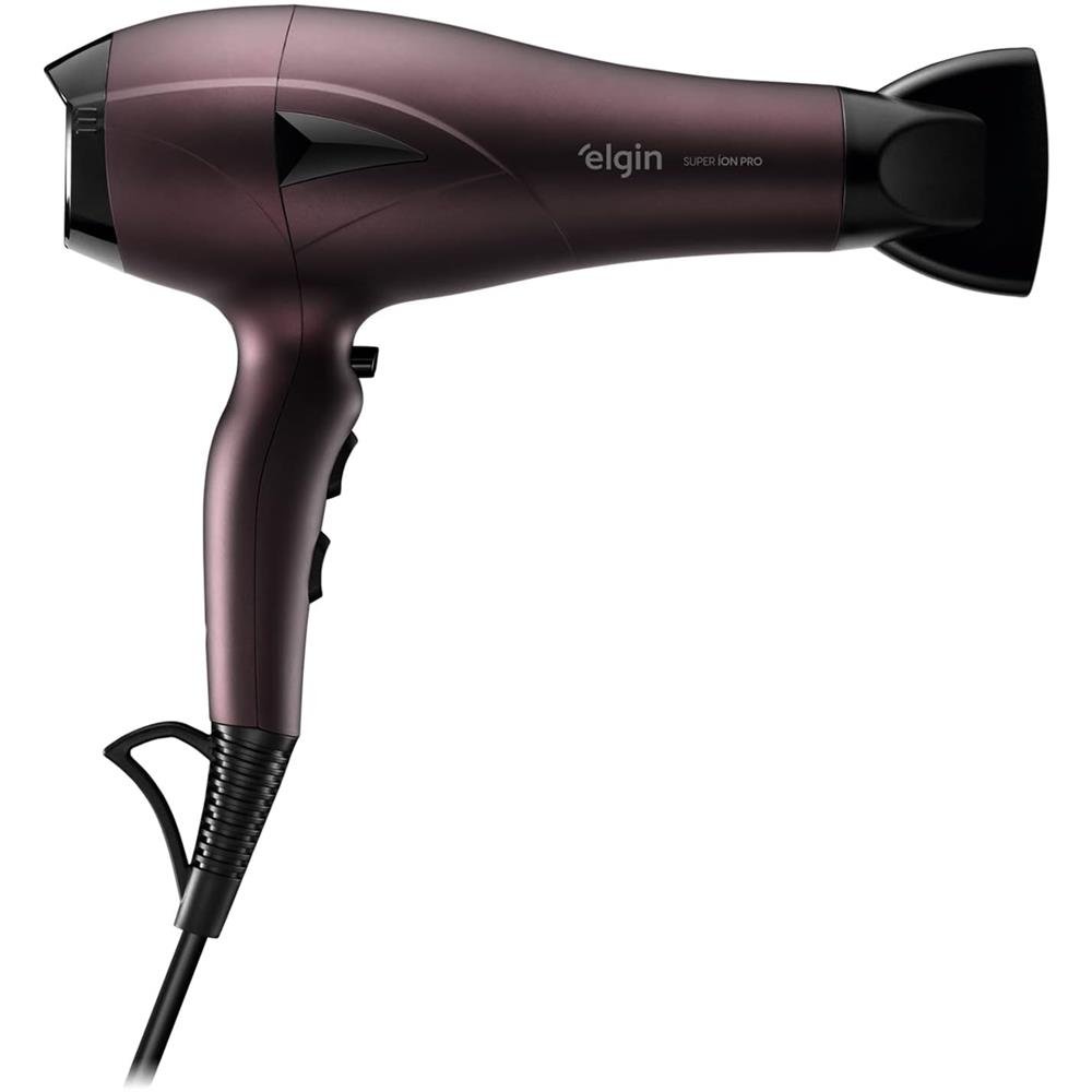Secador de Cabelos Super Íon Pro Elgin Profissional 2000W Cabo 2,8 metros giratório 360° 110V