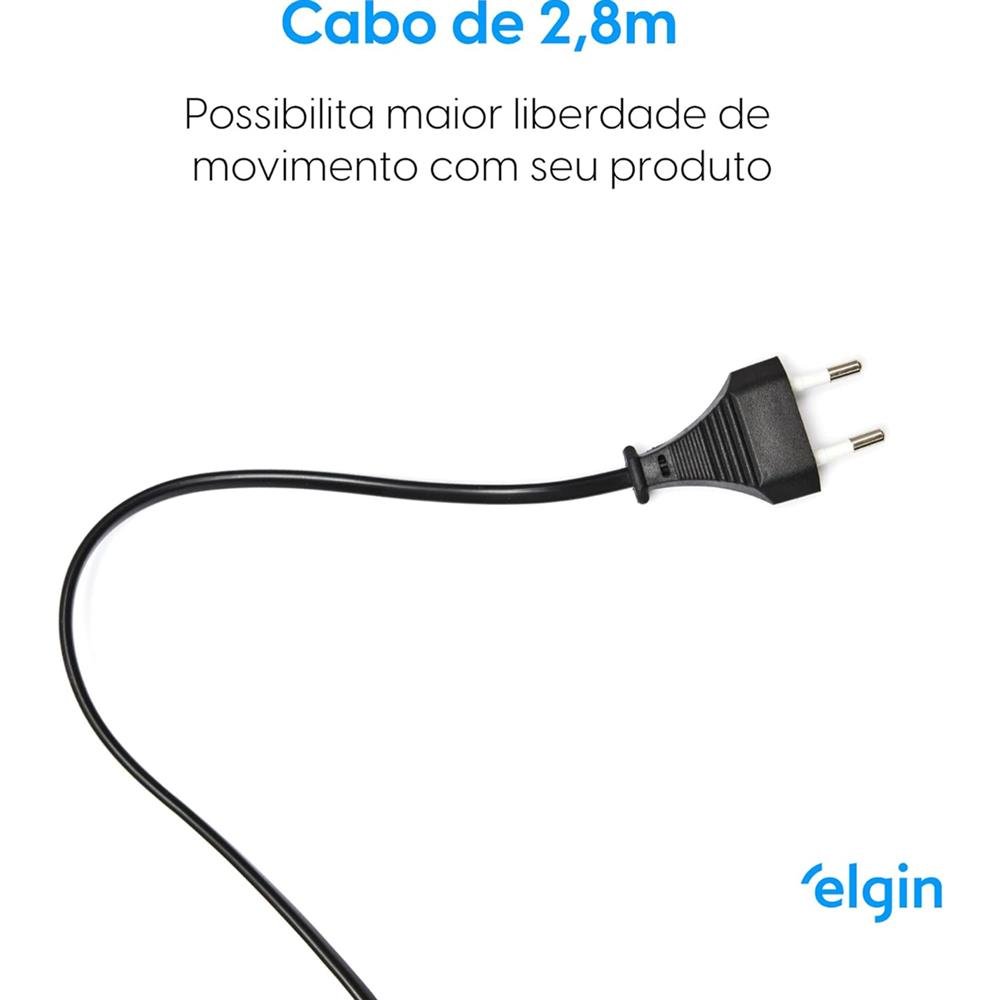 Secador de Cabelos Super Íon Pro Elgin Profissional 2000W Cabo 2,8 metros giratório 360° 110V