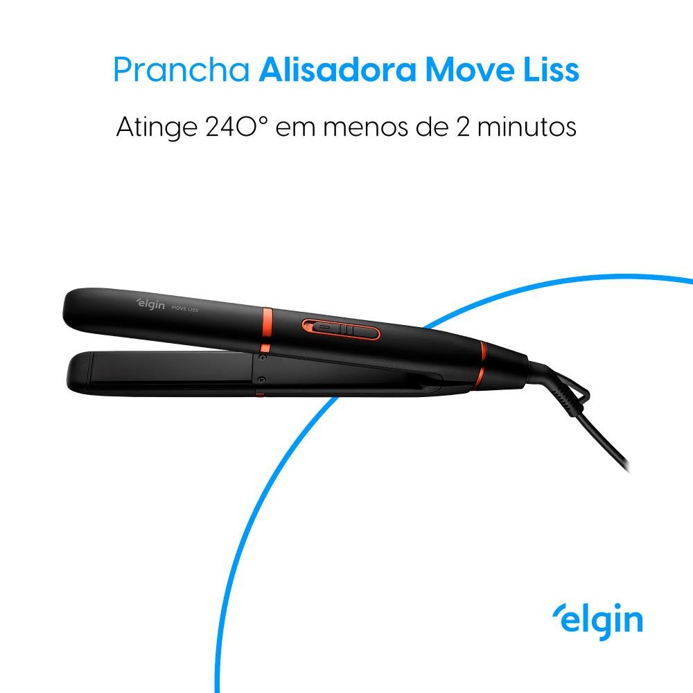 Prancha Alisadora Elgin Move Liss Preta - Bivolt