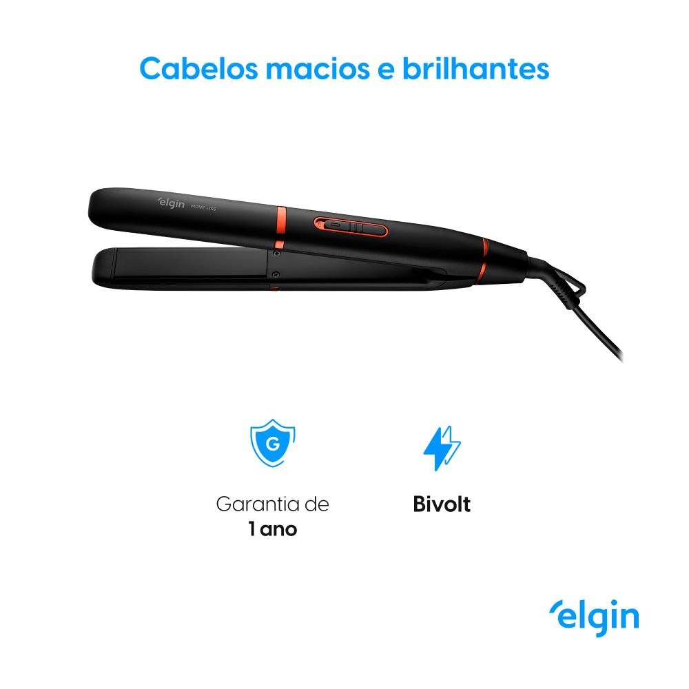 Prancha Alisadora Elgin Move Liss Preta - Bivolt