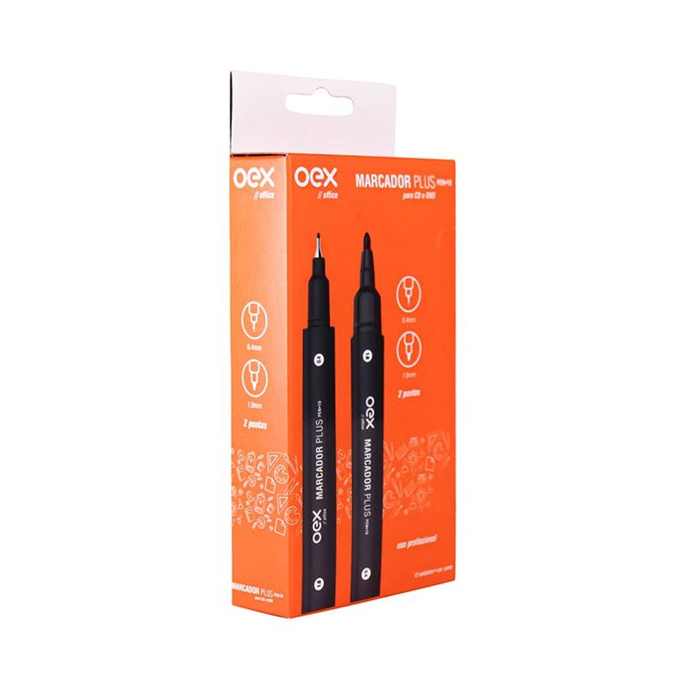 Marcador P/Cd E Dvd Plus (Cx C/ 12 Unid) - Preto - Pen10