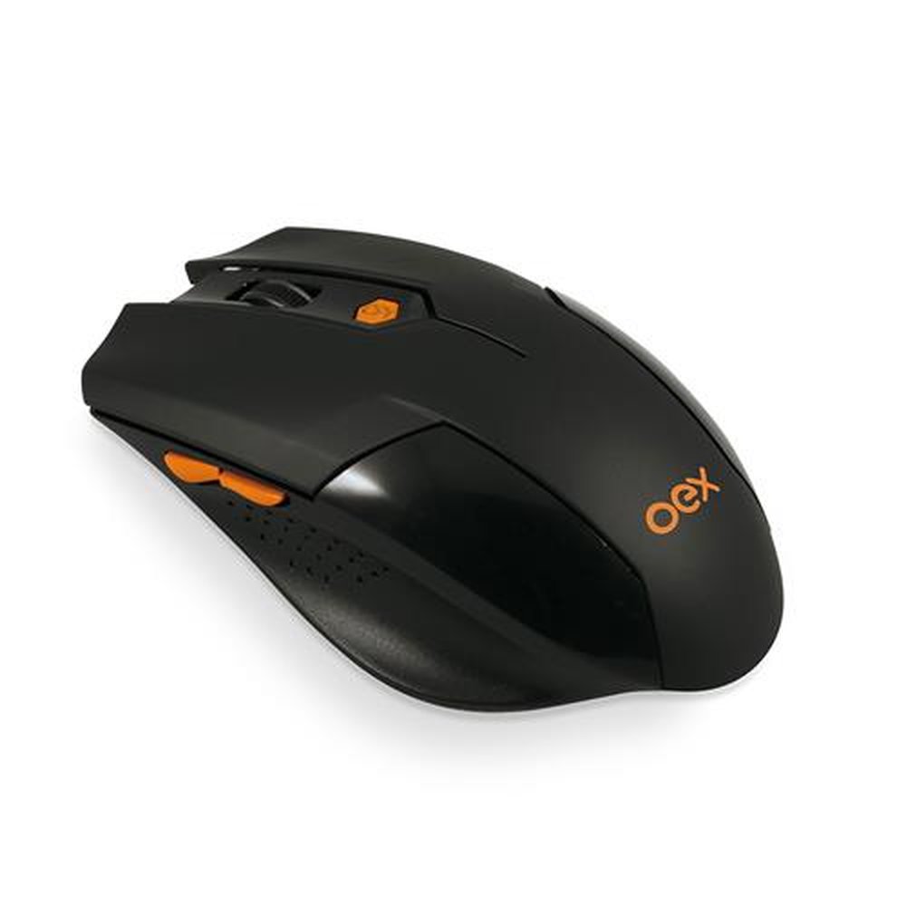 Mouse Gamer Wireless Vertex Preto MS400 - 7 Botoes - 1.600DPI - Oex Game
