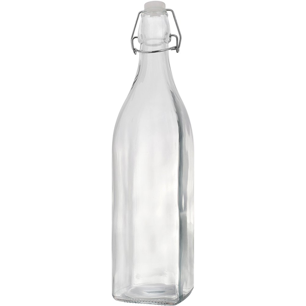 Garrafa Quadrada 1 Litro Transparente - Hauskraft