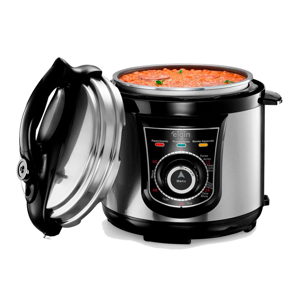 Panela de Pressão Elétrica Elgin 4 Litros 840W Inox 220V Volts