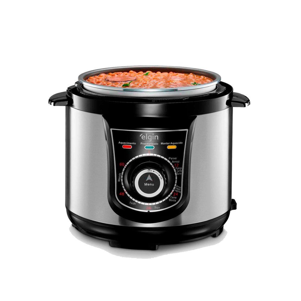 Panela de Pressão Elétrica Elgin 4 Litros 840W Inox 220V Volts