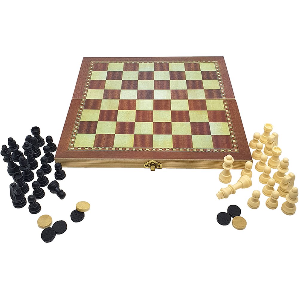 Xadrez Dama Gamao Jogo 3 Em 1 29Cm - Western