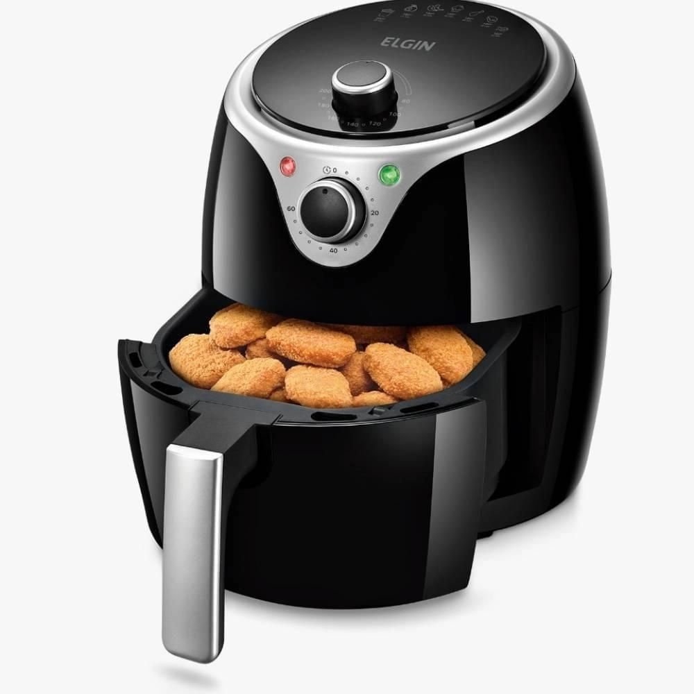 Fritadeira Elétrica Elgin 3,5 Litros Flash Fryer sem Óleo Preta ¿ 127 Volts
