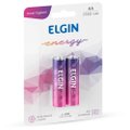 Pilha Recarregável Elgin AA 2500 MAH Blister Com 2 Unidades