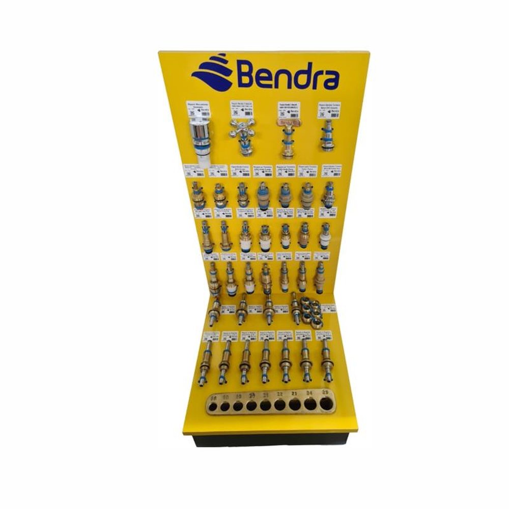 Expositor De Reparos Para Torneiras e Registros Com 153 Peças Bendra