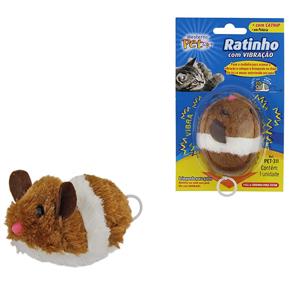 Brinquedo Gato Rato Vibracao 6,9Cm - Western Pet