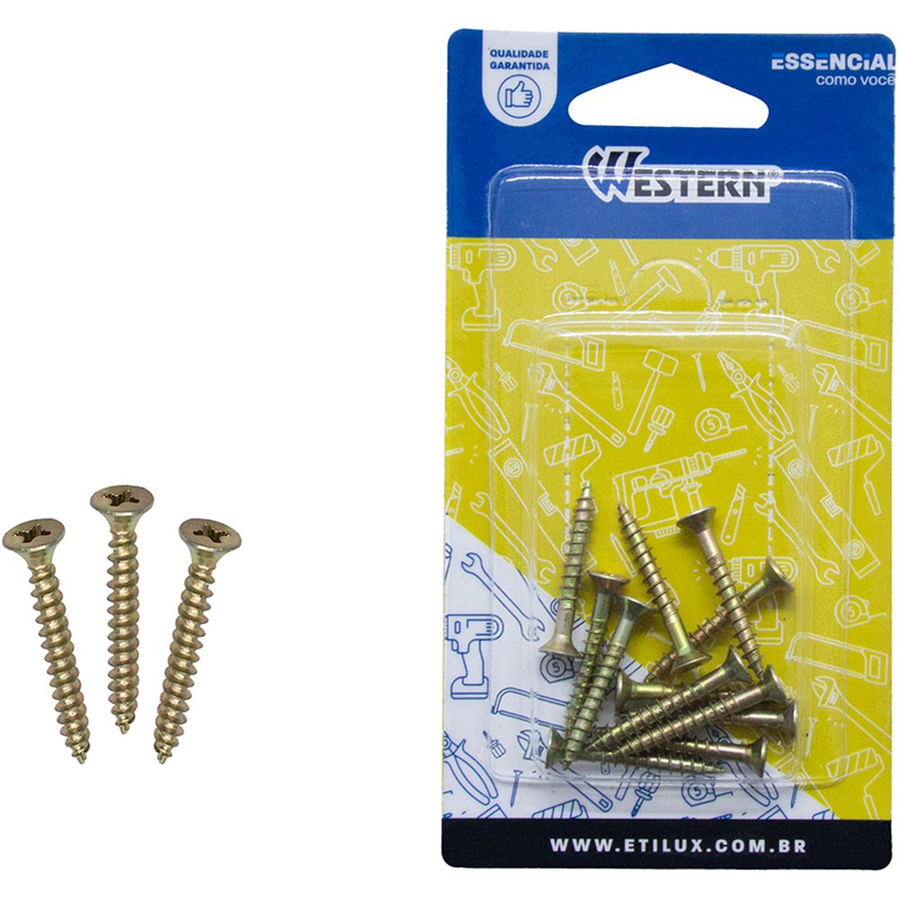 Cartela Parafuso Chip 4,0X30 12 Peças - Western