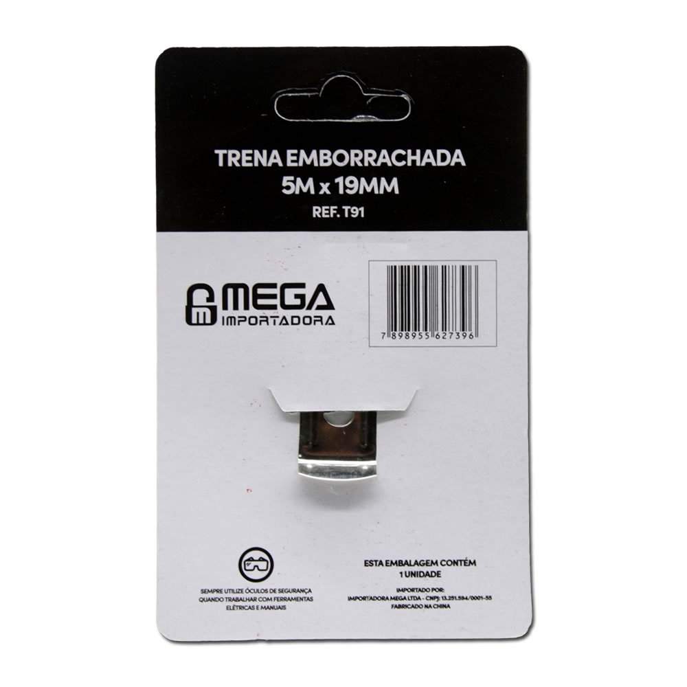 Trena Emborrachada Com Ima E Trava 5Mt X 19Mm Mega
