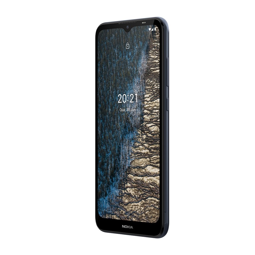 Smartphone Nokia C20 Plus Azul, Tela de 6.5", 4G+Wi-Fi, And. 11, Câm. Tras. de 5MP, Frontal de 5MP, 2GB RAM, 32GB
