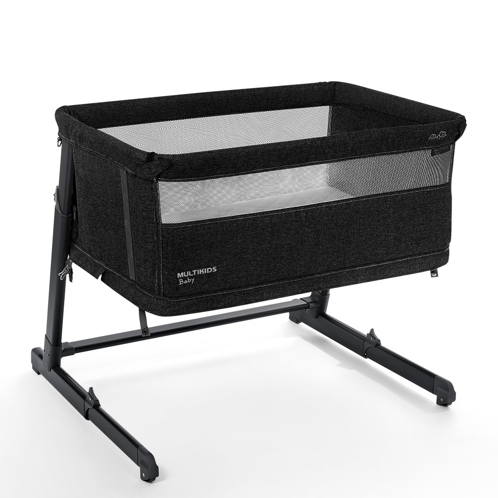 Berço 3 Em 1 Bedside Nest Preto Multikids Baby - BB709