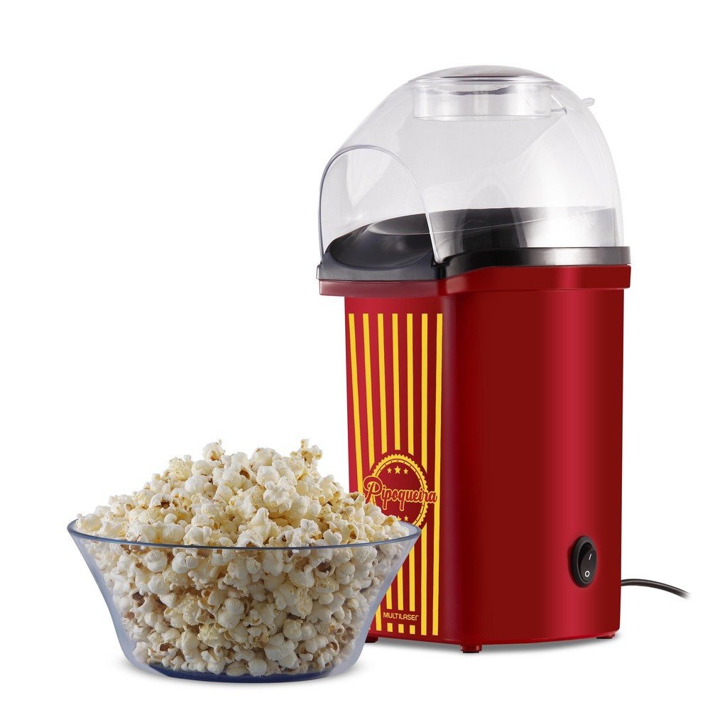 Pipoqueira Elétrica Sem Óleo 220V com 1200W Vermelha Multilaser - CE117