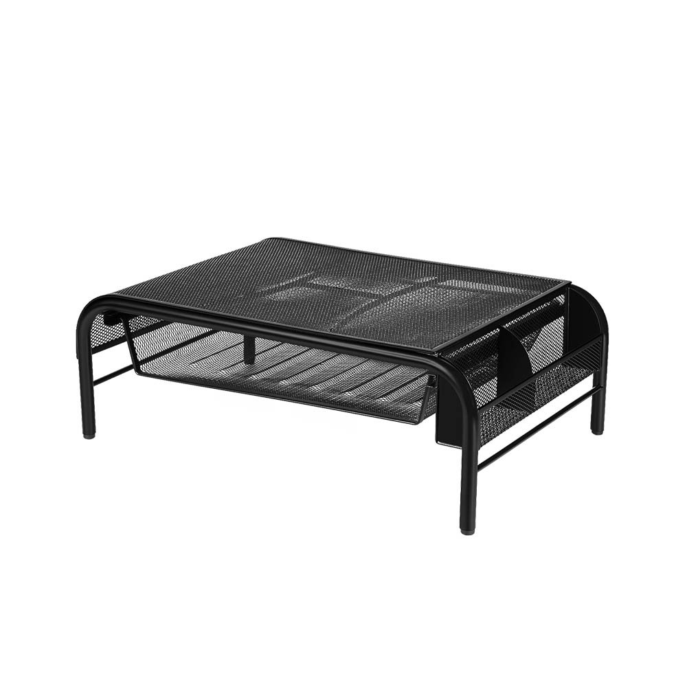 Suporte Para Monitor Com Organizador De Mesa Aramado Preto Keep - EI044