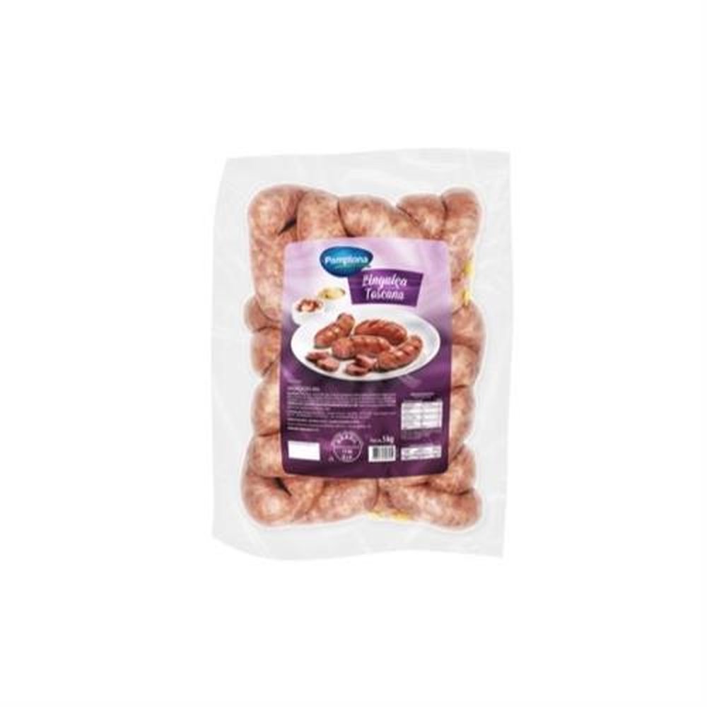 Linguiça Toscana Congelada 5kg Pamplona - Embalagem com 2 und. - Peso 10kg