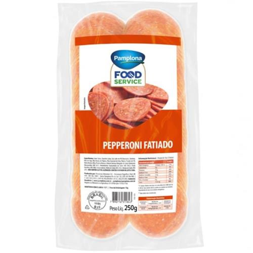 Pepperoni Fatiado 250g - Embalagem com 6 und. - Peso 1,5kg