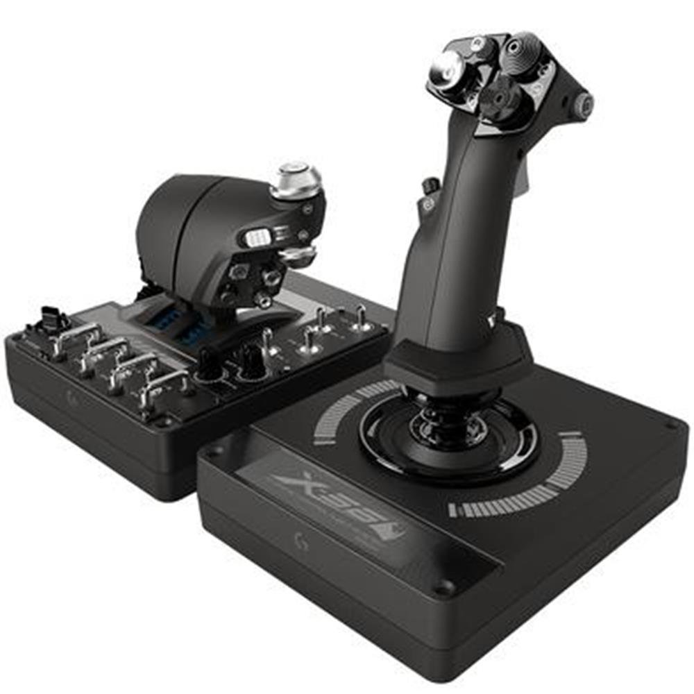 Controle Simulacao Logitech C/ Manete E Stick Rgb G X56 H.o.t.a.s Preto - 945-000058