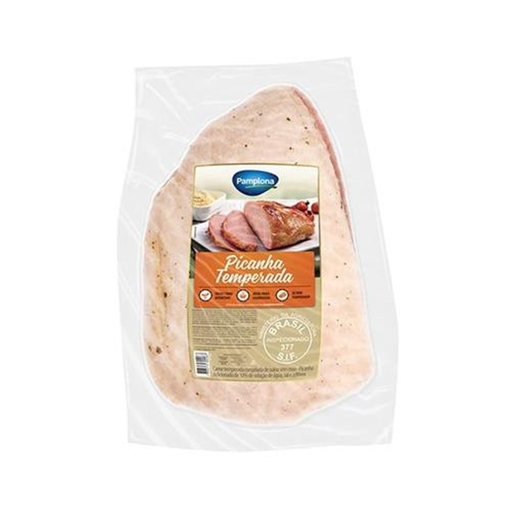 Picanha Suína Temperada Congelada 1 a 1,2kg Pamplona - Embalagem com 8 até 10 und. - Peso 10kg