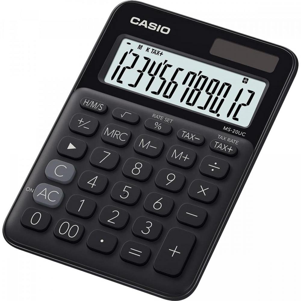 Calculadora Compacta Casio De Mesa C/ Visor Amplo 12 Dígitos