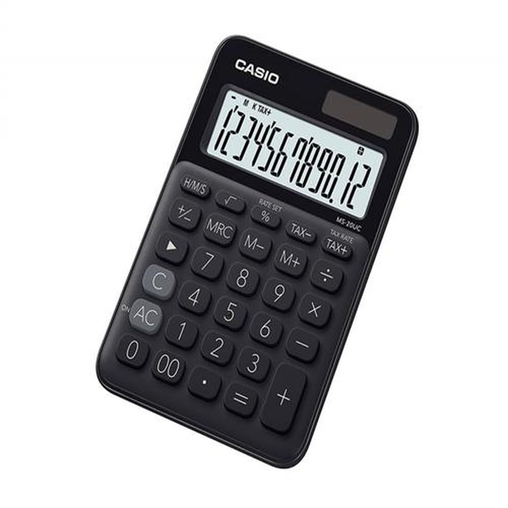 Calculadora Compacta Casio De Mesa C/ Visor Amplo 12 Dígitos