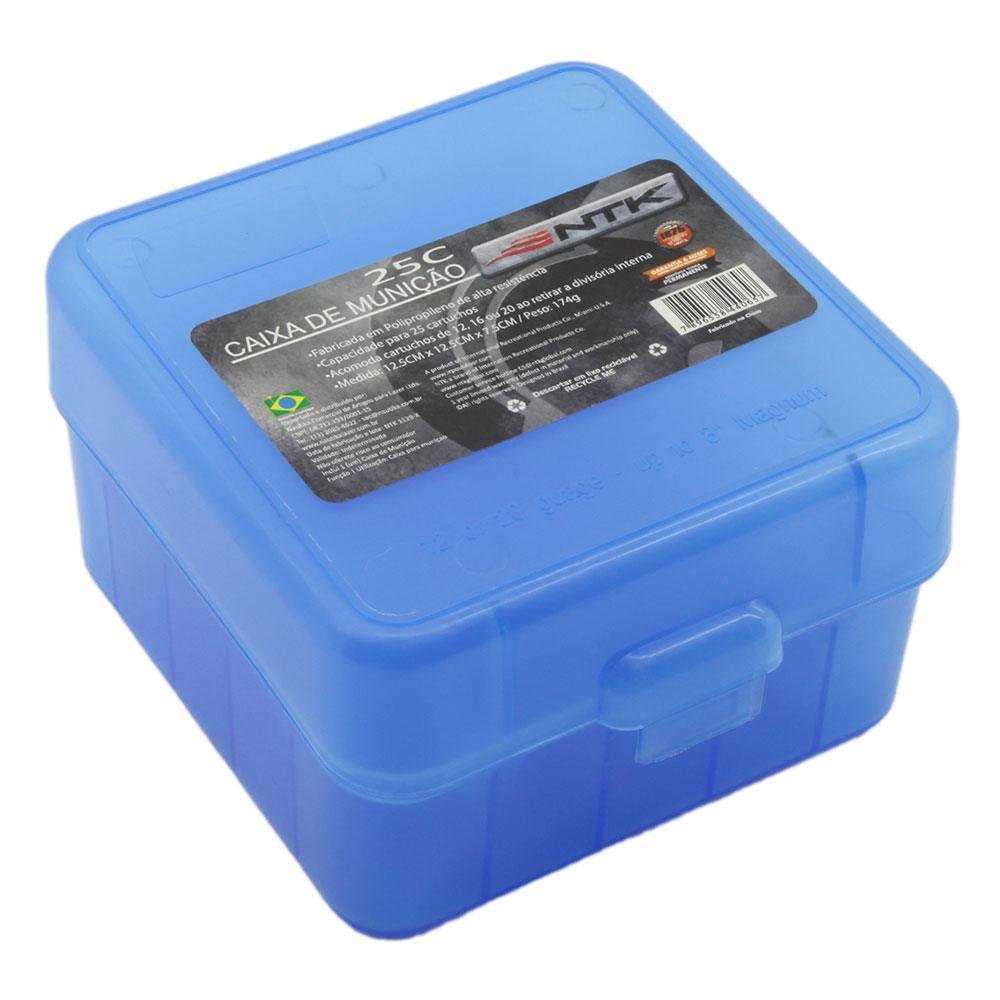 Caixa De Municao 25c Azul Ntk Tatica