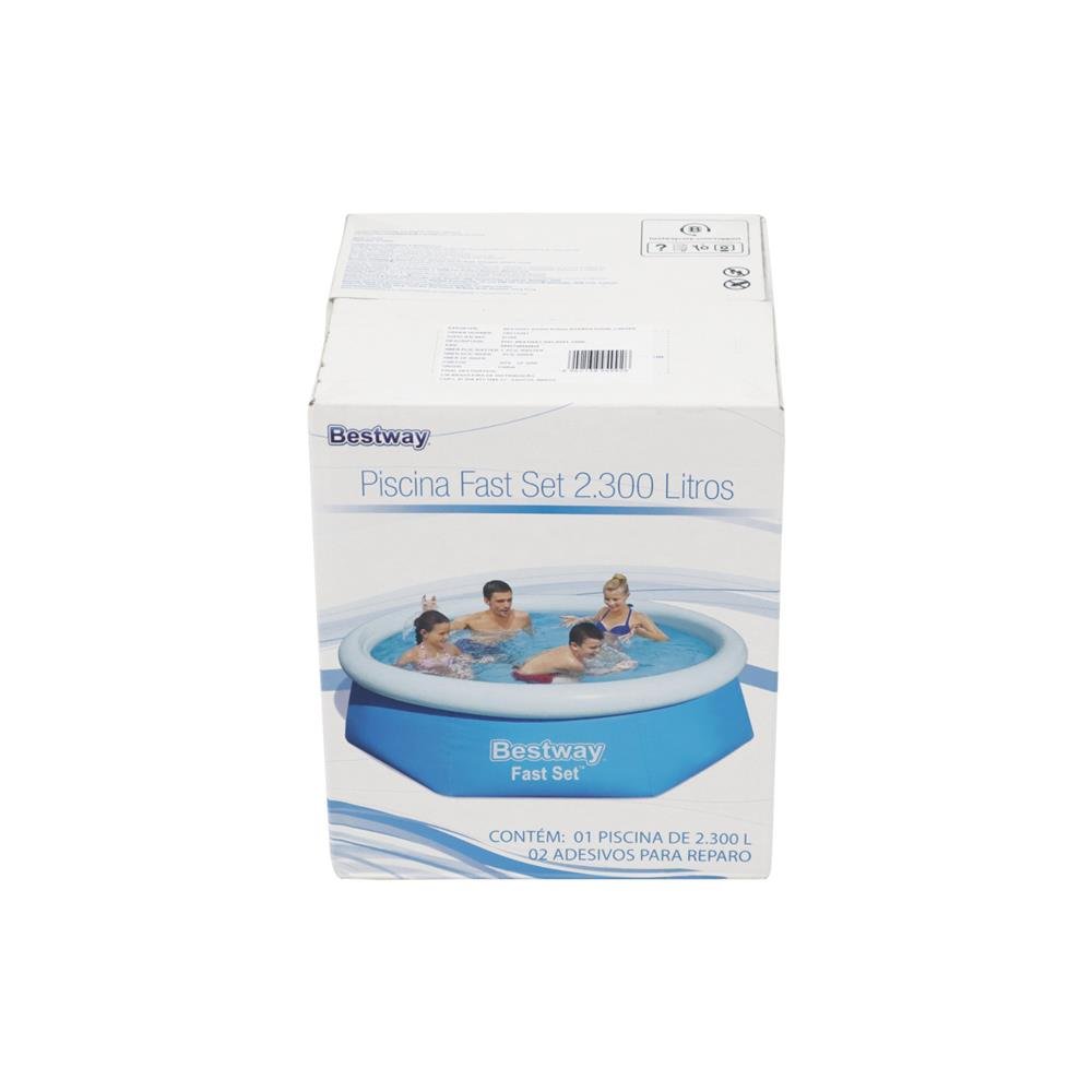 Piscina Inflável Bestway 2.300 Litros 2,44 m x 66 cm Fast Set Azul