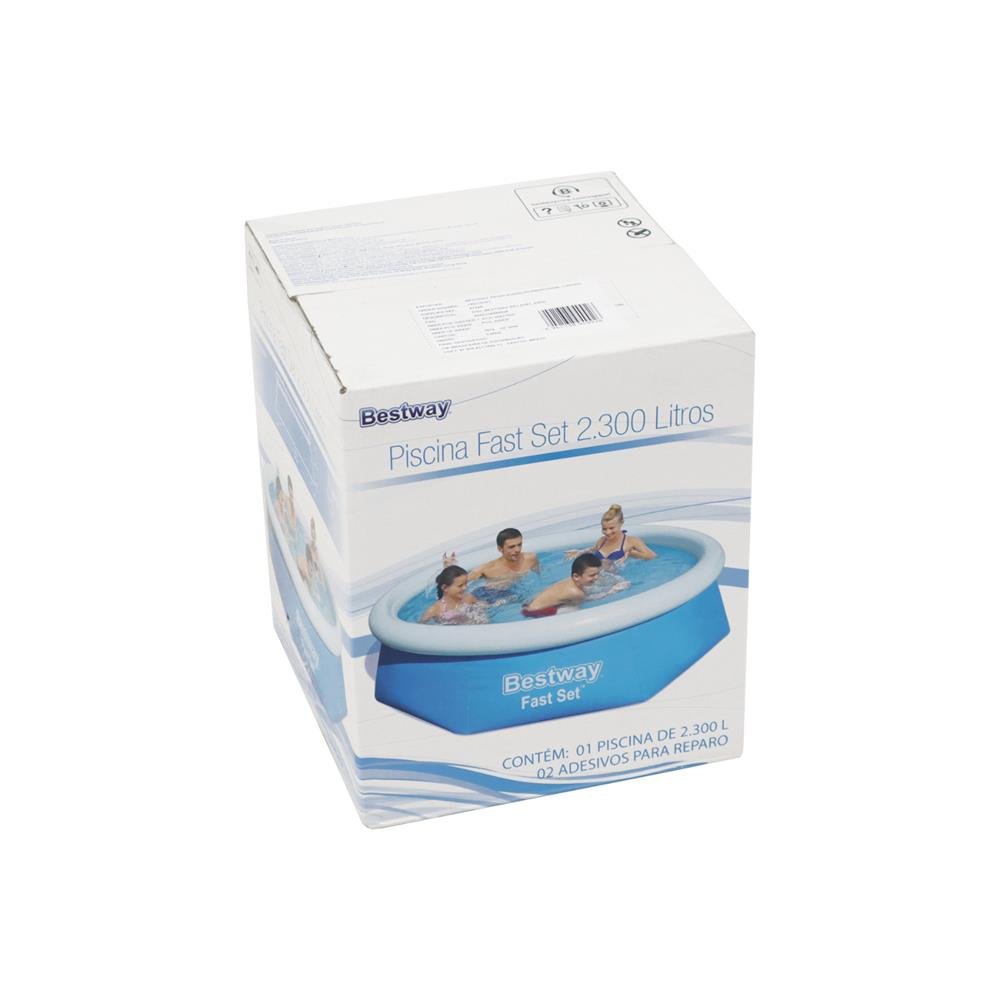 Piscina Inflável Bestway 2.300 Litros 2,44 m x 66 cm Fast Set Azul
