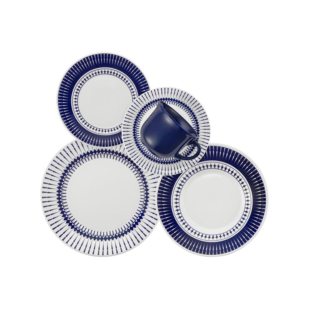 Aparelho de Jantar 20 peças Cerâmica Donna Colb Biona