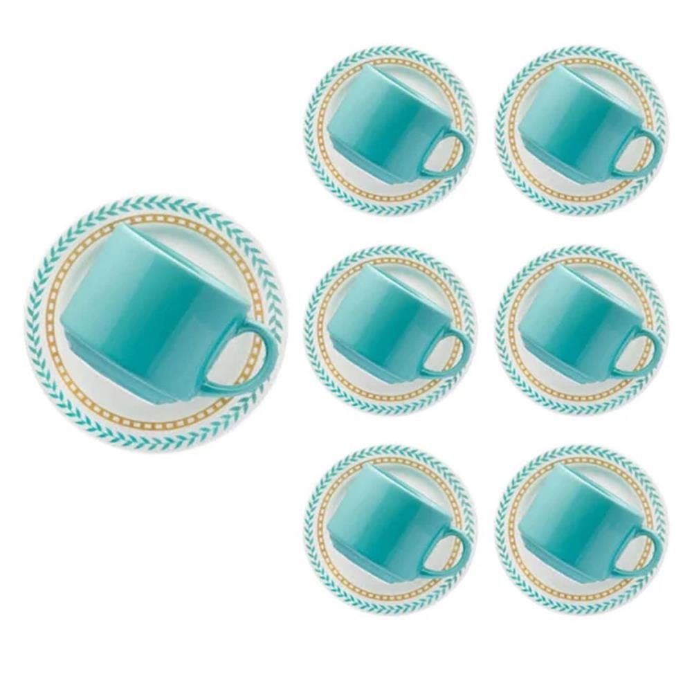 Conjunto De Xicara Cha C/Pires Donna Louros 12Pcs 5274