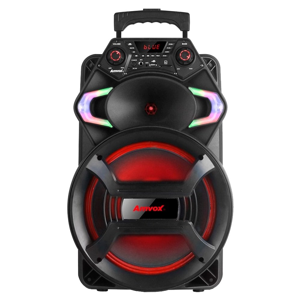 Caixa de Som Amplificada Amvox ACA550 Strondo - USB, Led, Bluetooth, Bateria 550W, Bivolt