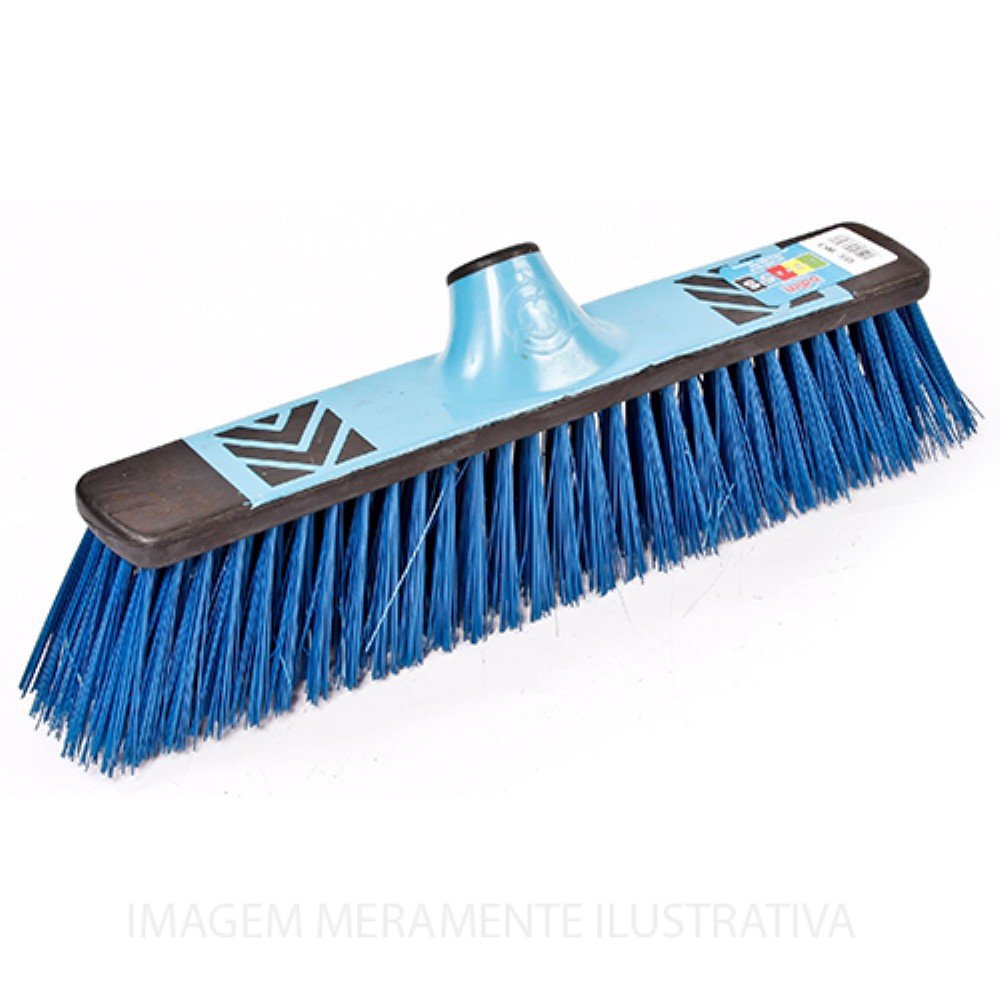 Vassoura Gari 40cm Nylon Sem Cabo Azul