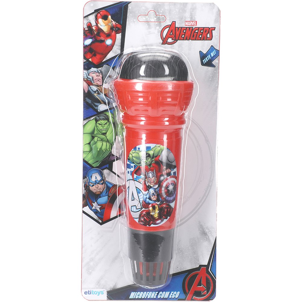 Microfone Com Eco G Avengers - Etitoys