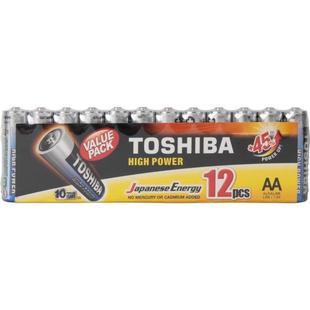 Pilha Alcalina AA 1,5V LR6GCP (C/12 Pilhas) Toshiba Un.Venda: CAR/1