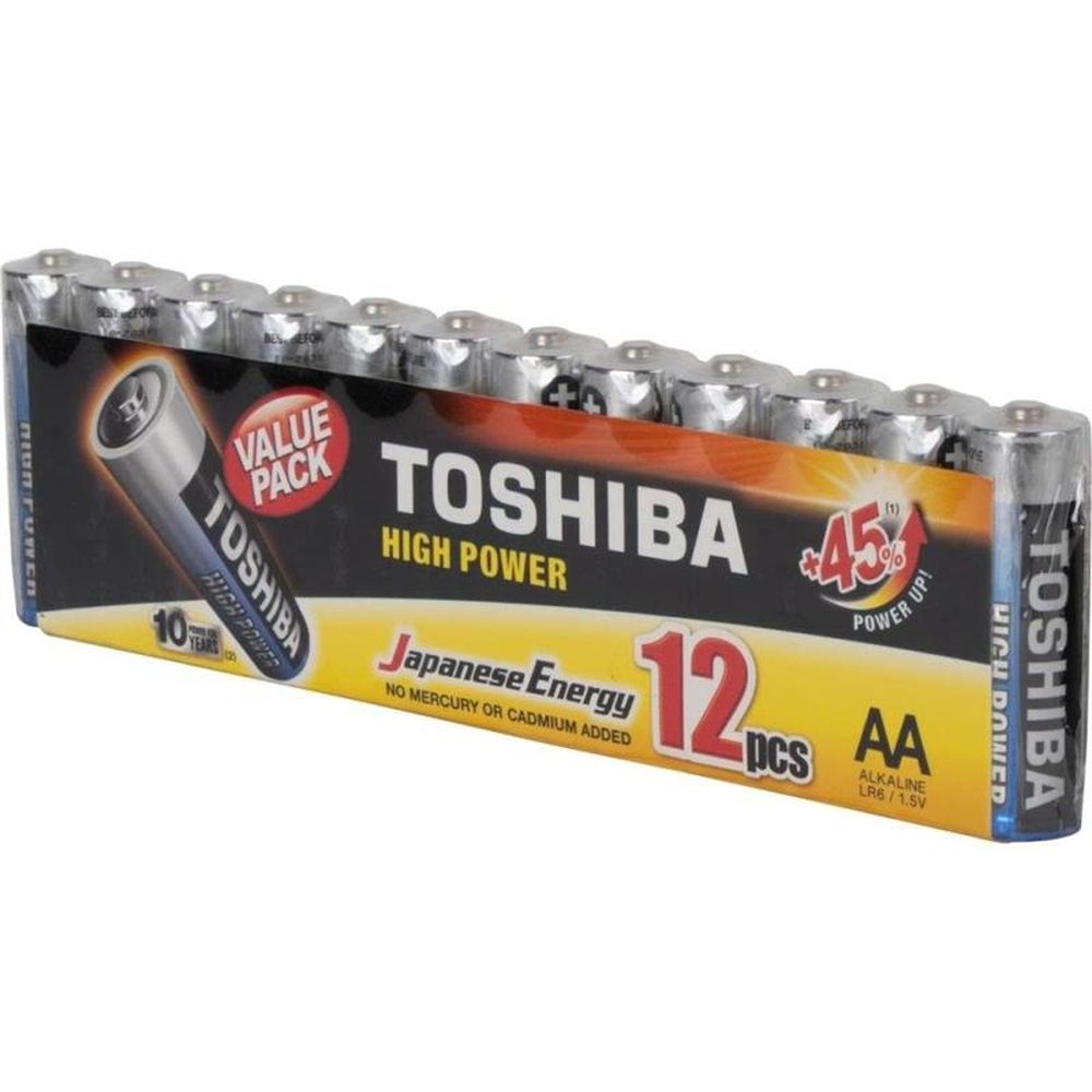 Pilha Alcalina AA 1,5V LR6GCP (C/12 Pilhas) Toshiba Un.Venda: CAR/1