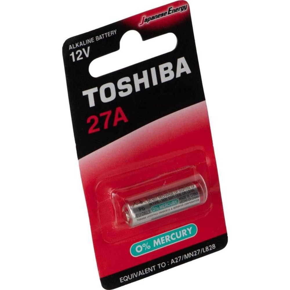 Pilha Alcalina 12V 27A Toshiba - Cartela com 1 pilha