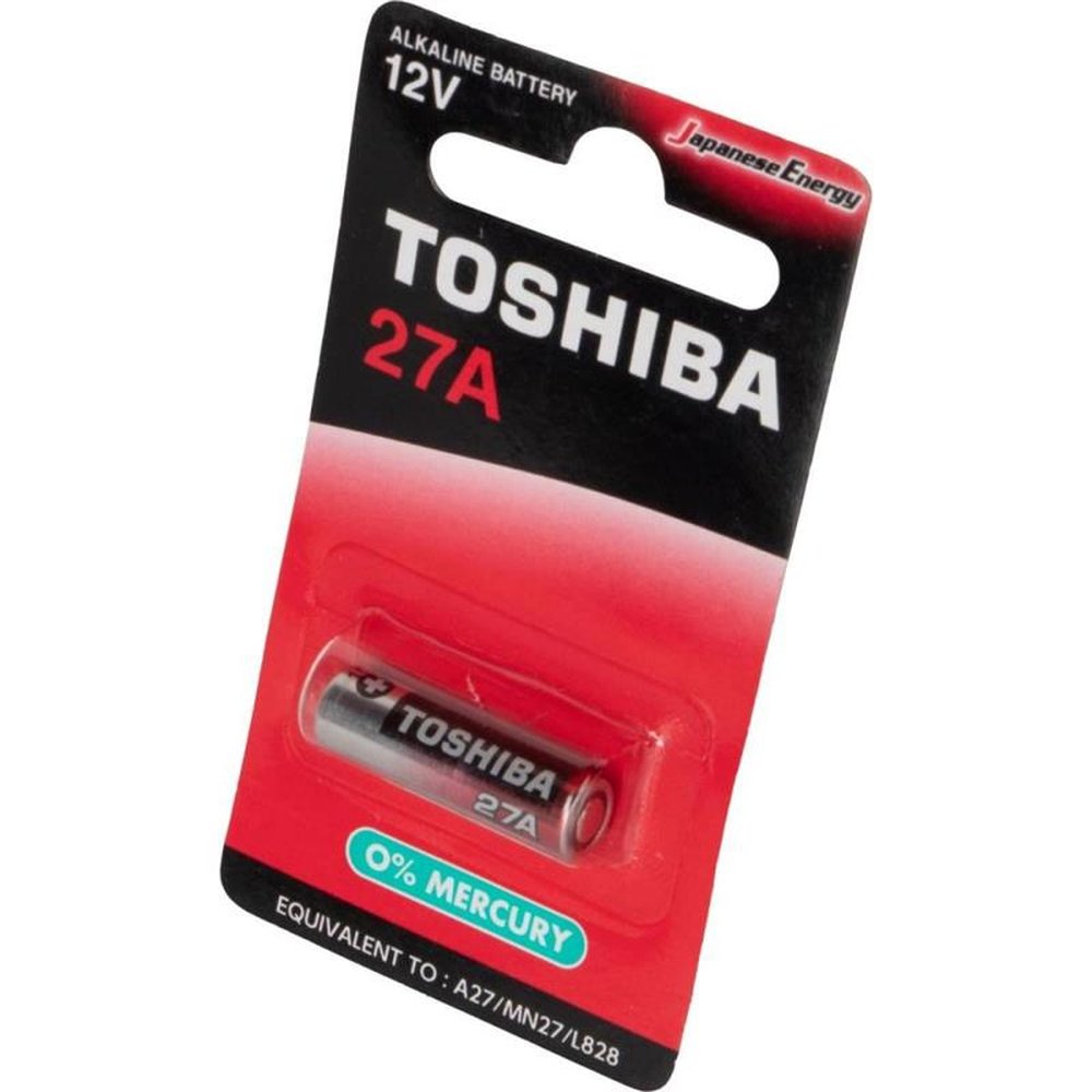 Pilha Alcalina 12V 27A Toshiba - Cartela com 1 pilha