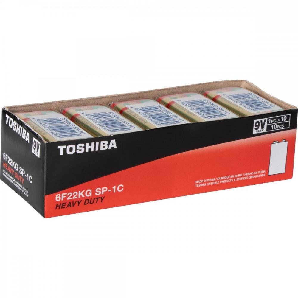 Bateria 9v 6f22kg Sp Toshiba - Caixa com 10 unidades