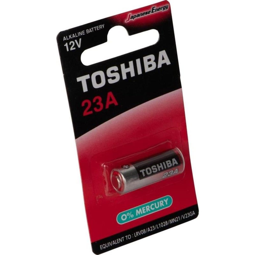 Pilha Alcalina 12V 23A Toshiba - Cartela com 1 pilha