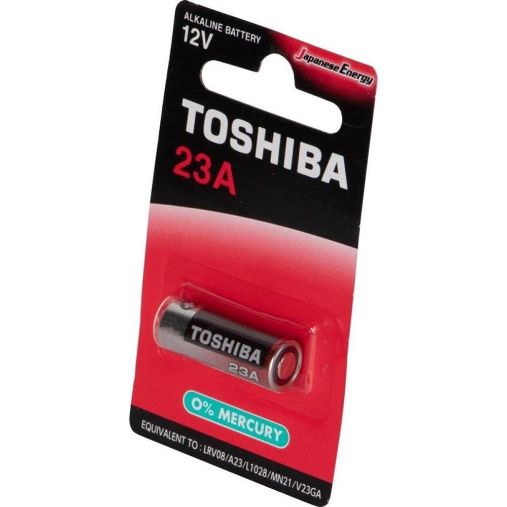 Pilha Alcalina 12V 23A Toshiba - Cartela com 1 pilha